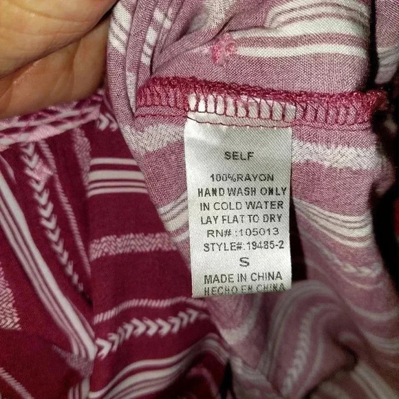 Savanna Jane Mauve The Olsen Top Boho Western Style Size Small - Picture 6 of 6